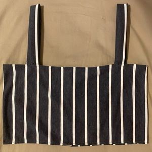 Dark grey crop top tank top